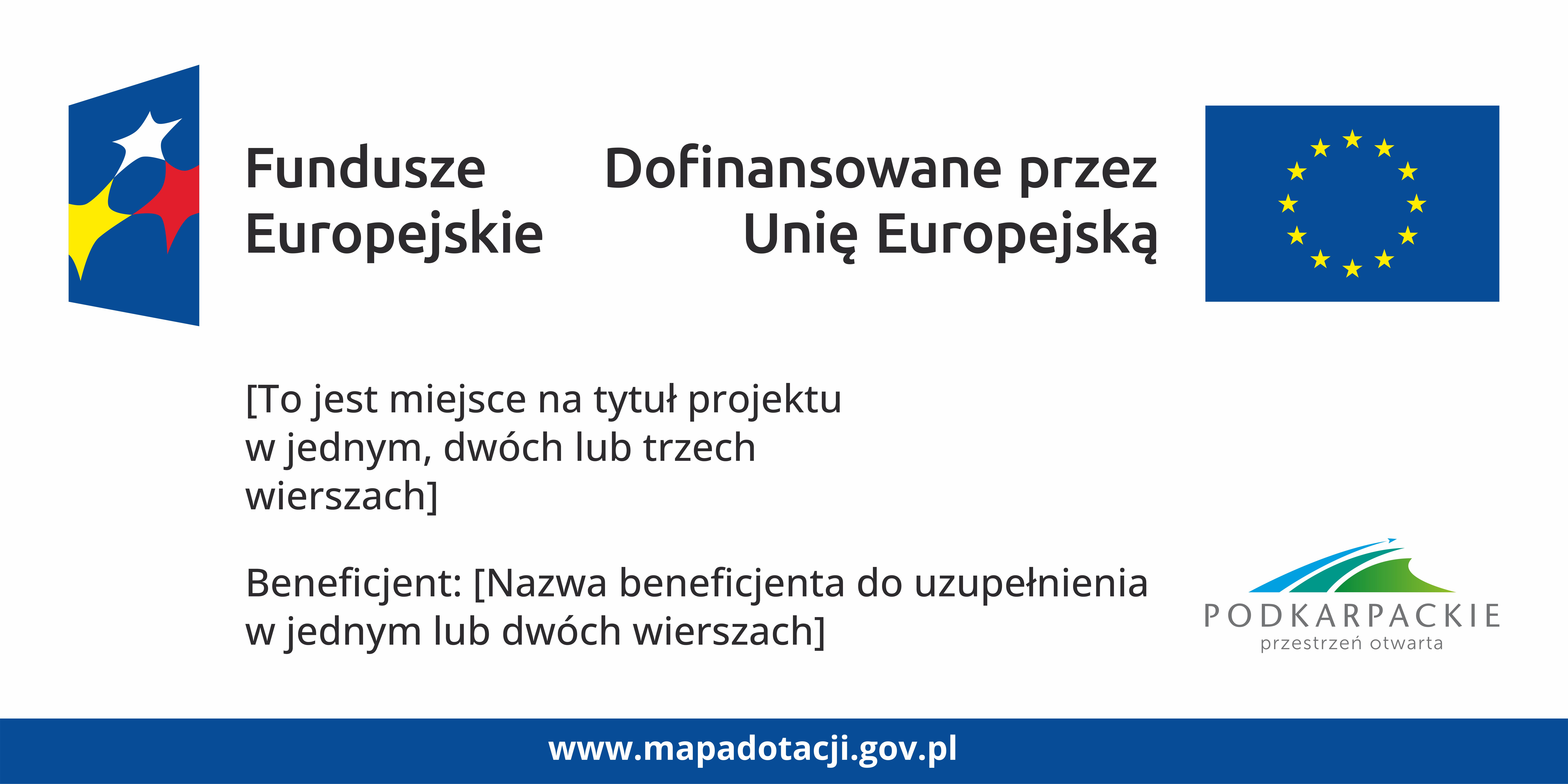 Wzór tablicy informacyjnej dla programu FEP 2021-2027